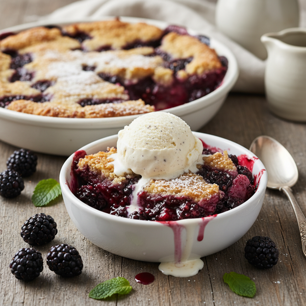 Delectable Blackberry Bliss Cobbler recipe
