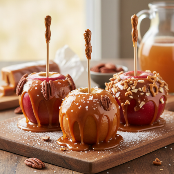 Delectable Caramel-Covered Apples recipe