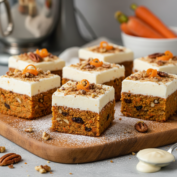 Delectable Carrot Cake Fudge Squares recipe