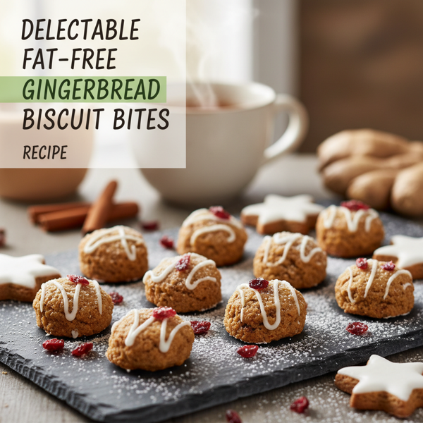 Delectable Fat-Free Gingerbread Biscuit Bites recipe