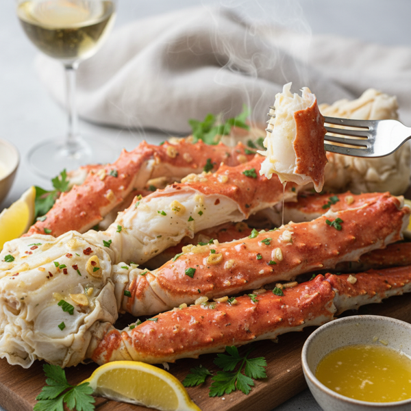 Delectable Garlic Butter King Crab Legs recipe