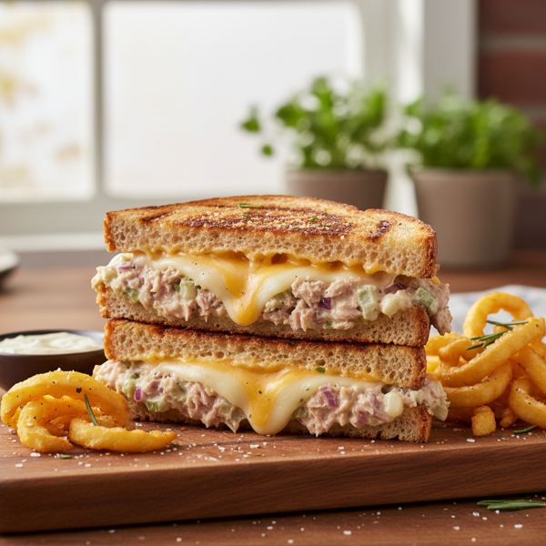 Delectable Grilled Tuna Melt Sandwich recipe