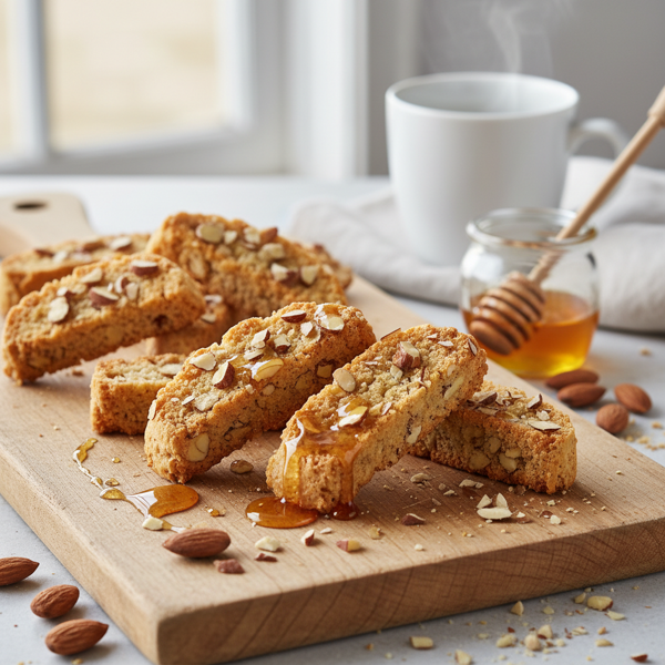 Delectable Honey-Almond Biscotti recipe