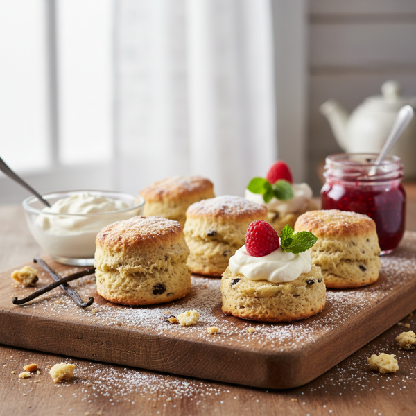 Delectable Mini Vanilla Cream Scones recipe