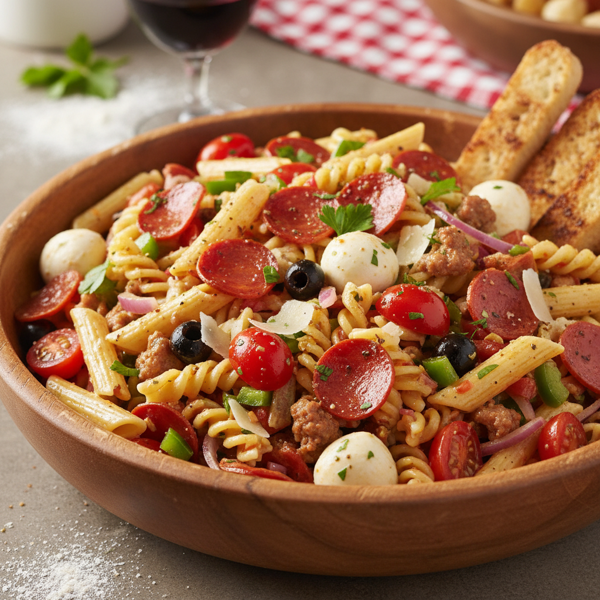 Delectable Pizza Pasta Salad recipe