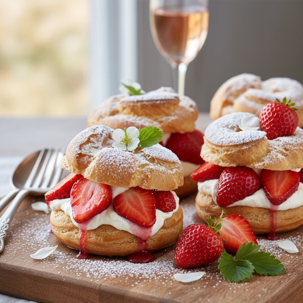 Delectable Strawberry Puff Delight recipe