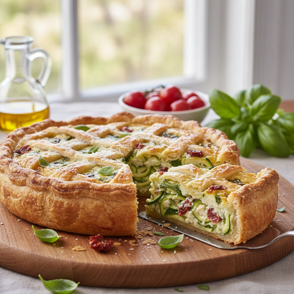 Delectable Zucchini Surprise Pie recipe