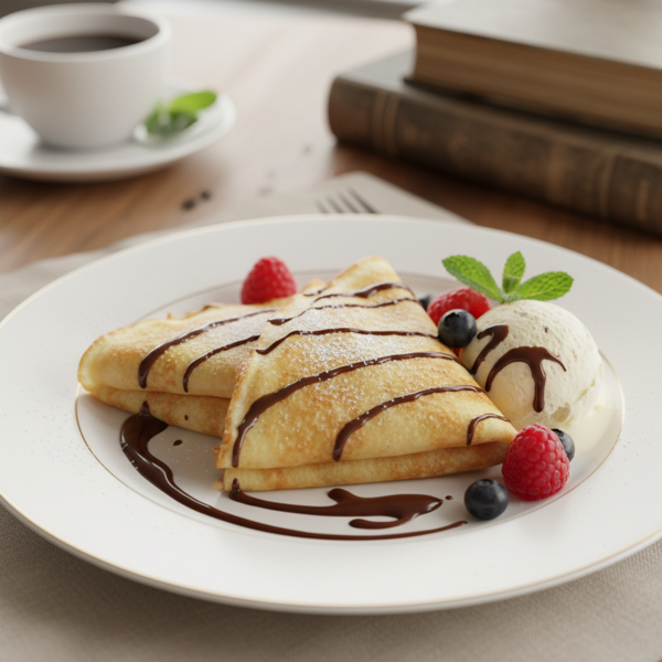Delicate Dessert Crepes recipe