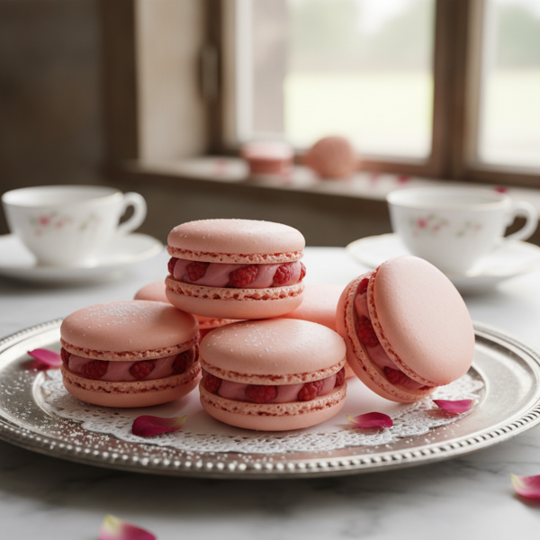 Delicate French Pink Macarons recipe