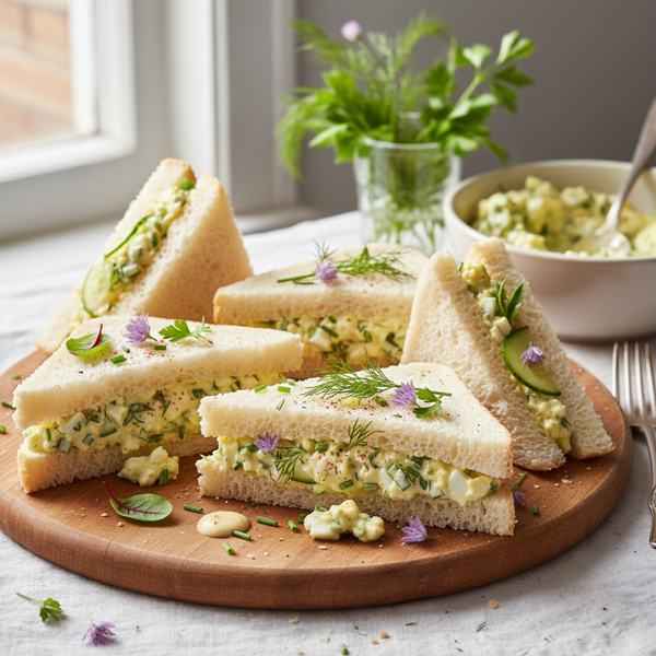 Delicate Herb-Infused Egg Salad Sandwiches recipe