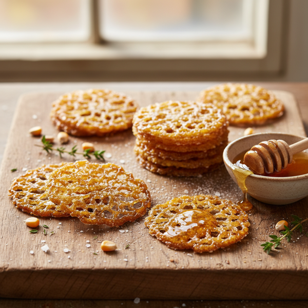 Delicate Honey Corn Lace Cookies recipe