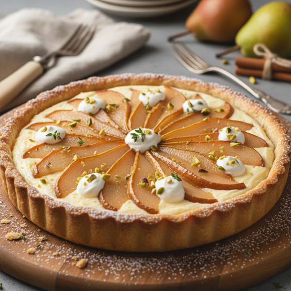 Delicate Pear & Sour Cream Pie recipe