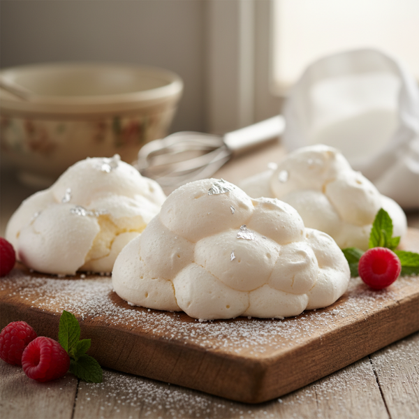 Delicate Vanilla Meringue Clouds recipe