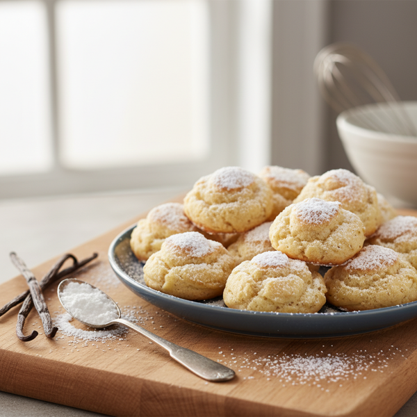 Delicate Vanilla Shortbread Puffs recipe