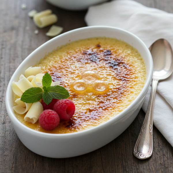 Delicate White Chocolate Crème Brûlée recipe
