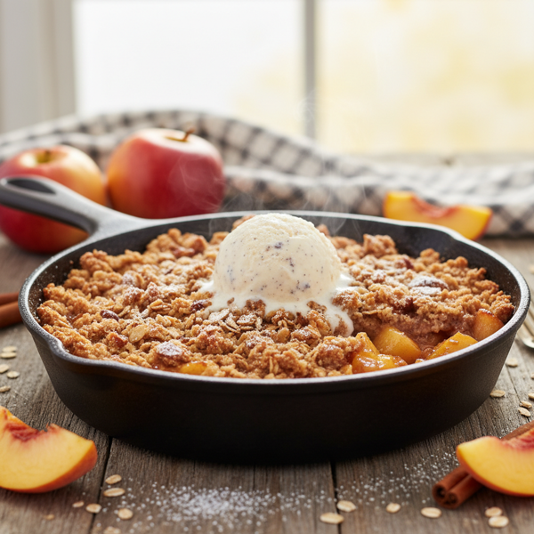 Delicious Apple Peach Oat Crisp recipe