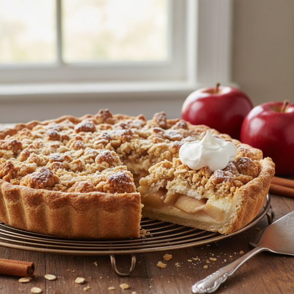 Delicious Apple Sour Cream Crumble Pie recipe