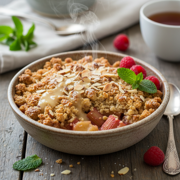 Delicious Apple and Rhubarb Crumble Delight recipe