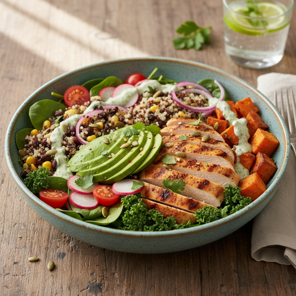 Delicious Avocado Chicken Power Bowl recipe