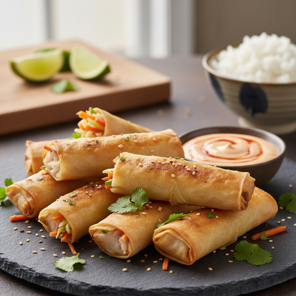 Delicious Baked Krab & Veggie Rolls recipe