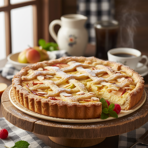 Delicious Bavarian Apple Cream Cheese Tart recipe