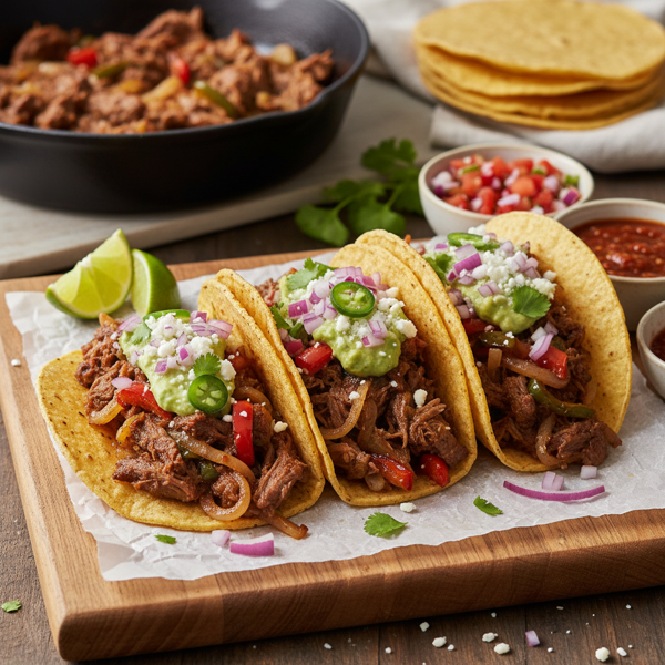 Delicious Beef Tacos with Fresh Toppings recipe