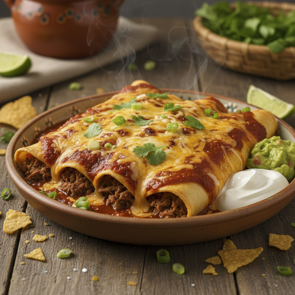 Delicious Beef and Cheese Enchiladas recipe