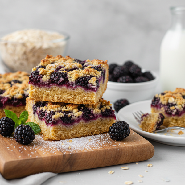Delicious Blackberry Oat Bars recipe