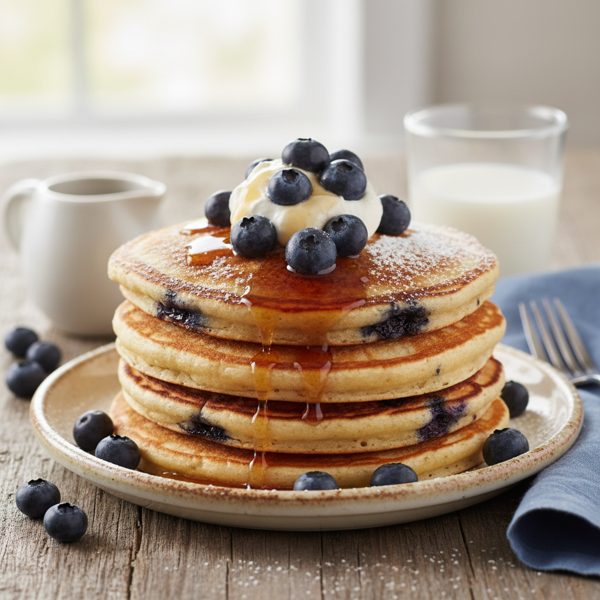 Delicious Blueberry Buttermilk Pancakes recipe