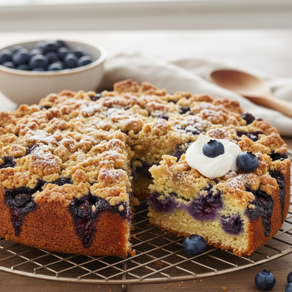 Delicious Blueberry Crumble Cake recipe