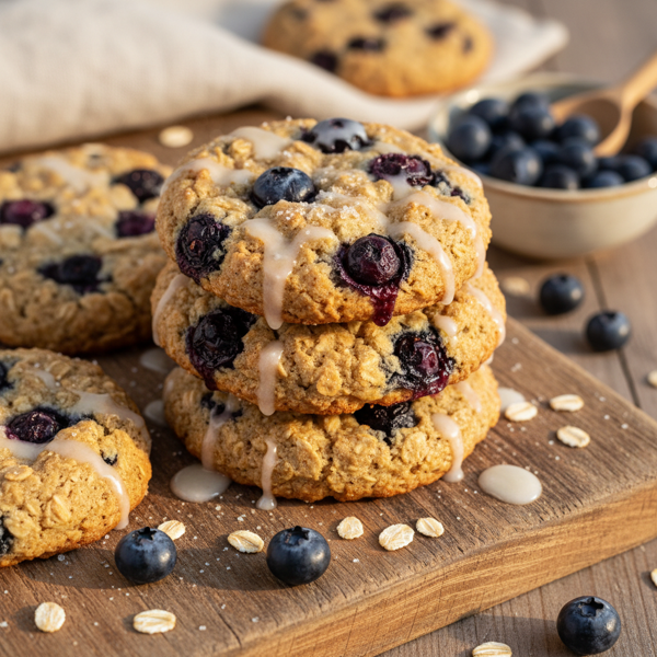 Delicious Blueberry Oatmeal Cookies recipe