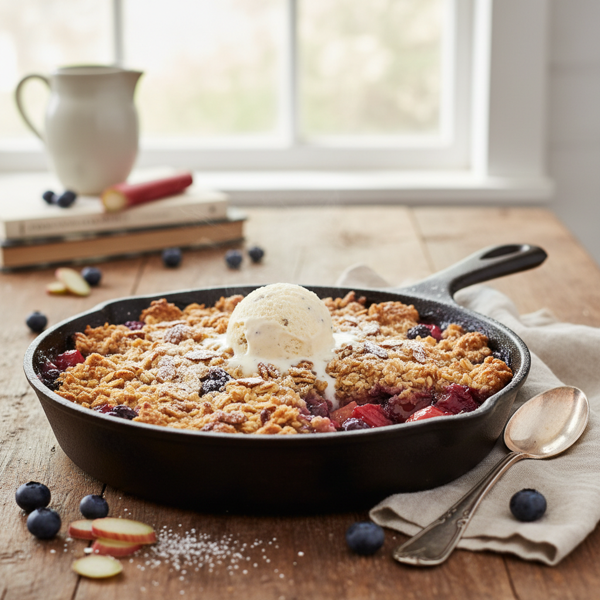 Delicious Blueberry Rhubarb Crisp recipe