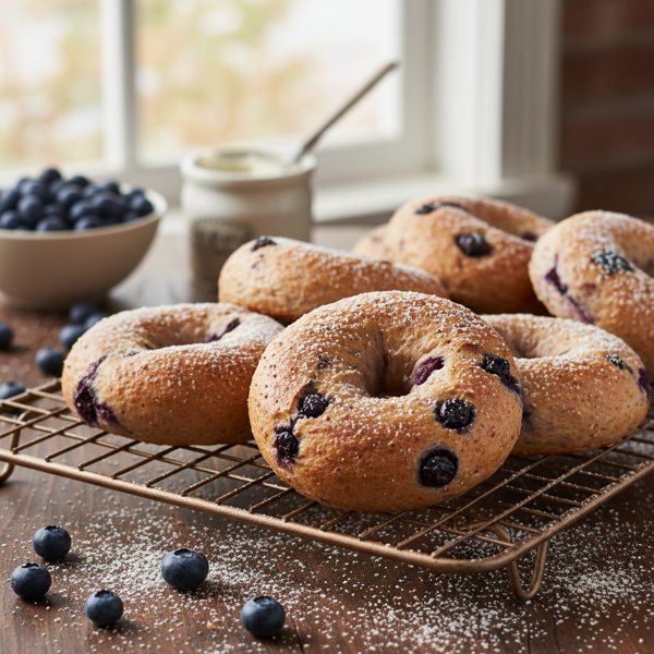 Delicious Blueberry Whole Wheat Bagels recipe