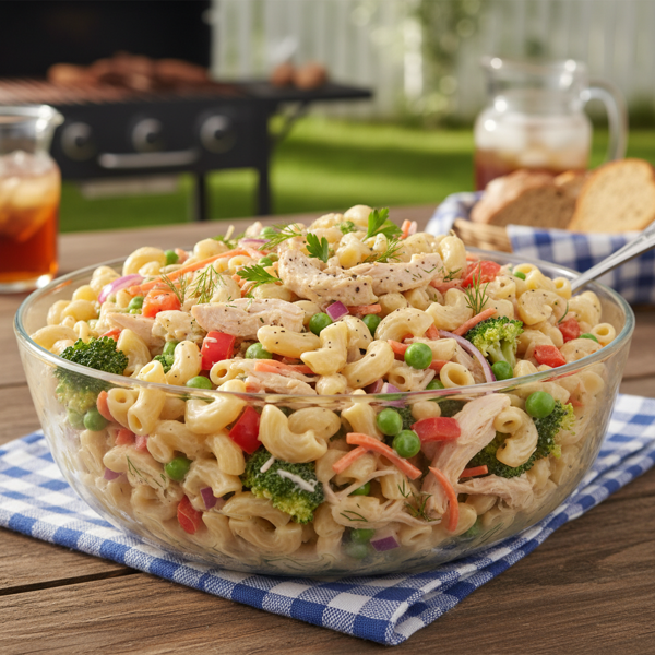 Delicious Chicken & Veggie Macaroni Salad recipe