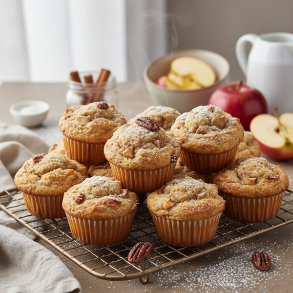 Delicious Cinnamon-Apple Ricotta Muffins recipe