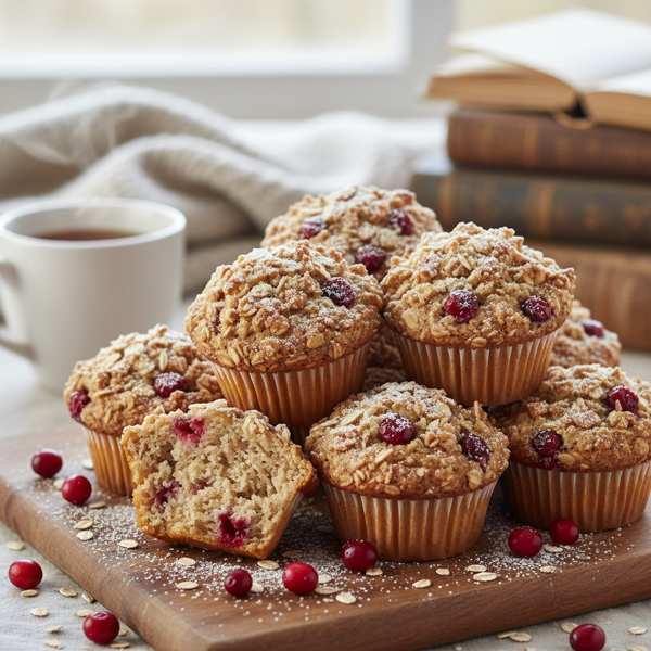 Delicious Cranberry Oat Streusel Muffins recipe
