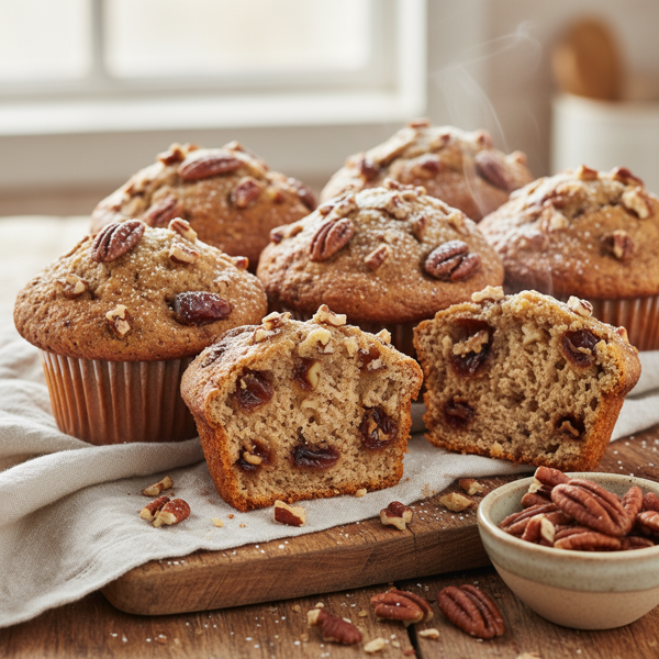 Delicious Date and Pecan Muffins recipe