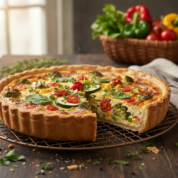 Delicious Garden Vegetable Quiche recipe