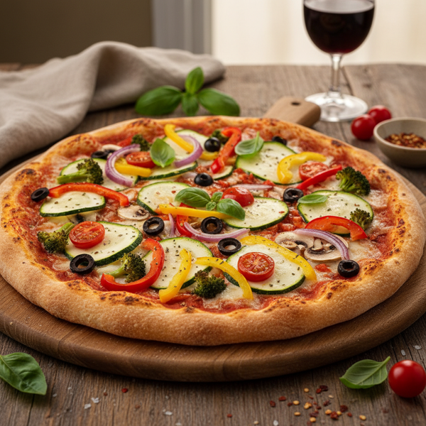 Delicious Garden Veggie Pizza recipe