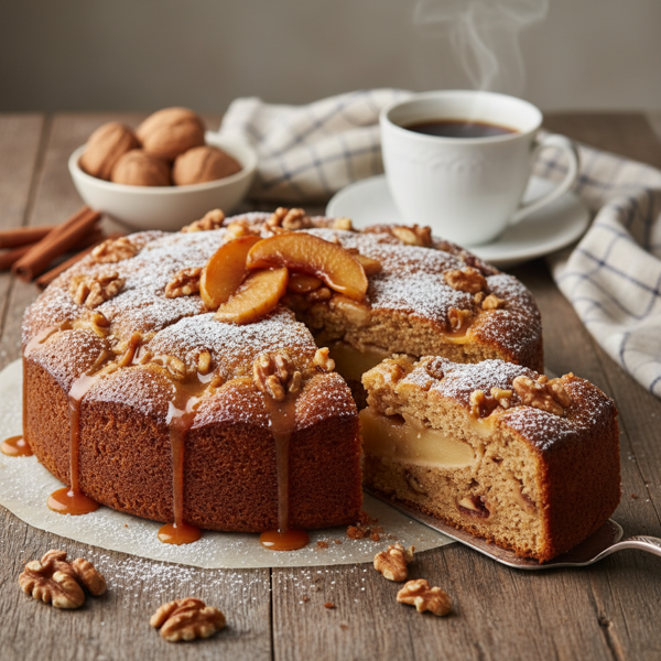 Delicious German Apple Walnut Gathering Cake recipe