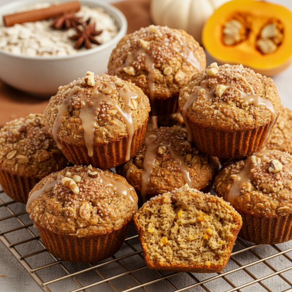 Delicious High Fiber Pumpkin Spice Muffins recipe