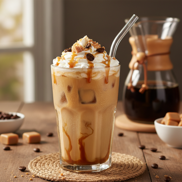 Delicious Homemade Caramel Iced Coffee recipe