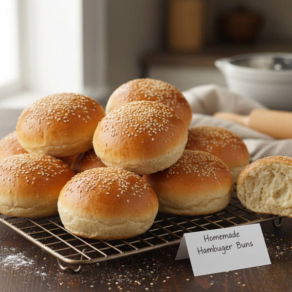 Delicious Homemade Hamburger Buns recipe