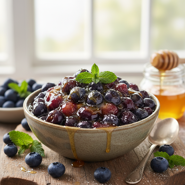 Delicious Honey-Infused Blueberry Sauce recipe