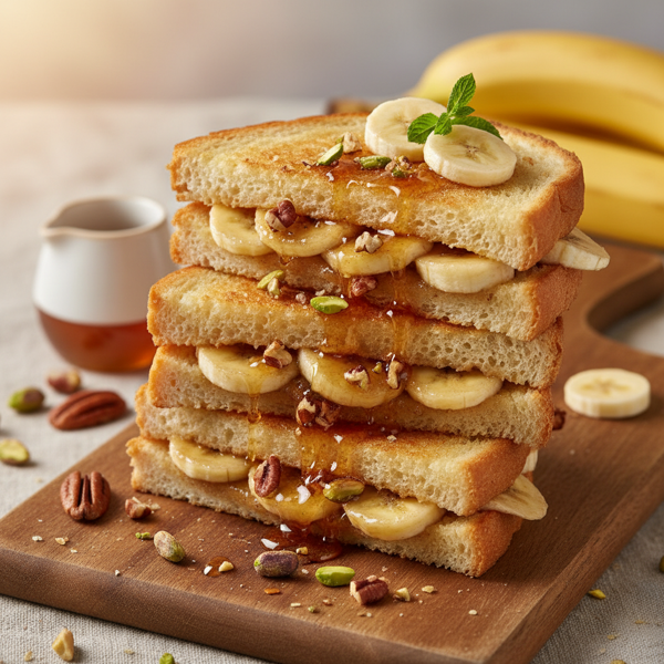 Delicious Honey Banana Delight Sandwiches recipe