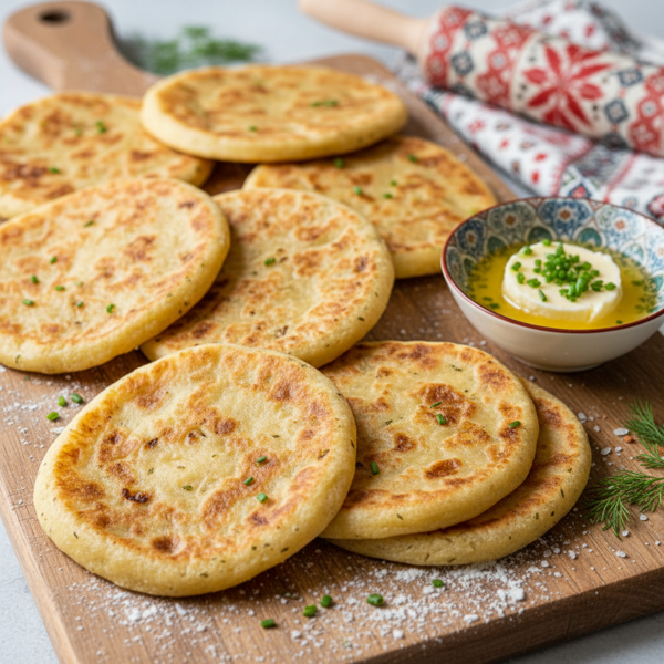 Delicious Instant Potato Lefse Flatbreads recipe