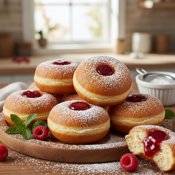 Delicious Jelly-Filled Sufganiot recipe