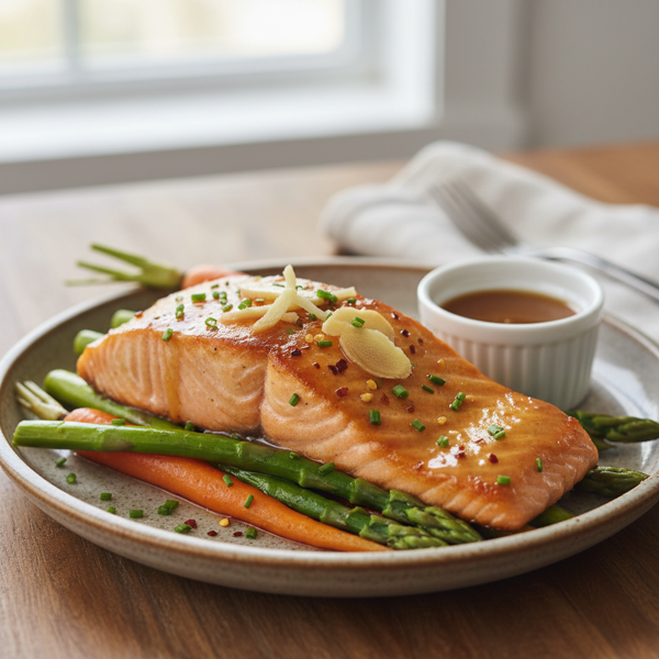 Delicious Maple-Glazed Salmon with Ginger recipe