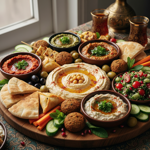 Delicious Middle Eastern Mezze Platter recipe