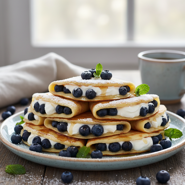 Delicious Norwegian Blueberry Crepes recipe